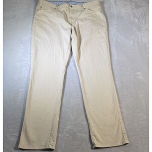 Peter Millar Pants Mens 40 Khaki Tan Five Pocket Straight Leg Cotton Stretch
